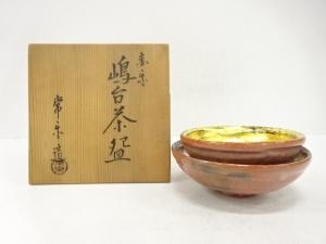 楽焼　鈴木常楽造　赤楽　嶋台茶碗